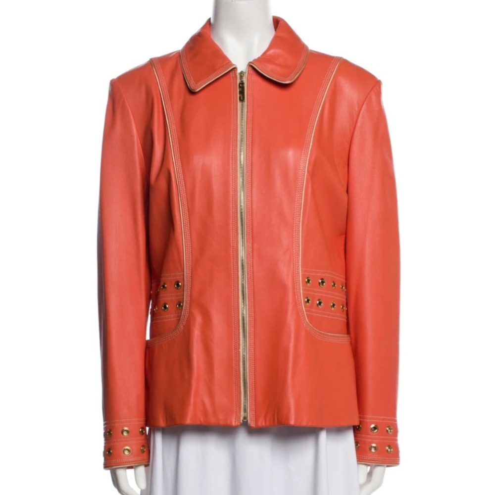 St John sport leather jacket size large